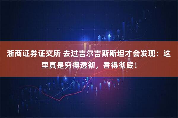 浙商证券证交所 去过吉尔吉斯斯坦才会发现：这里真是穷得透彻，香得彻底！